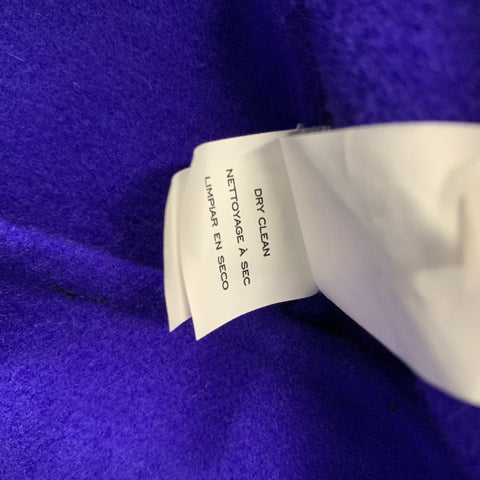 MARC JACOBS Talla 12 Abrigo liso de lana y poliéster morado con botonadura única