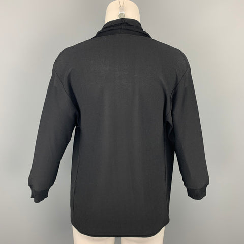 MAX MARA Size M Black Jersey Open Front Cardigan