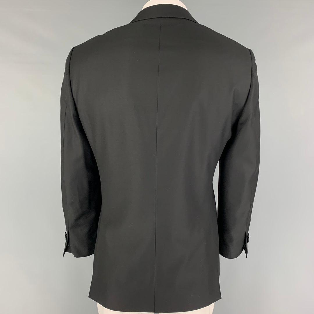 SUIT SUPPLY Size 44 Black Wool Tuxedo Sport Coat