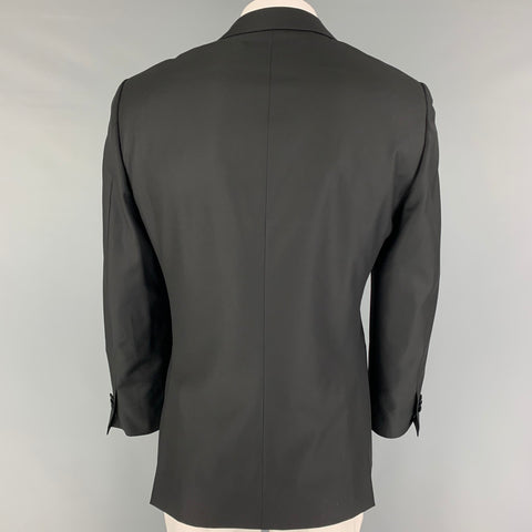 SUIT SUPPLY Size 44 Black Wool Tuxedo Sport Coat