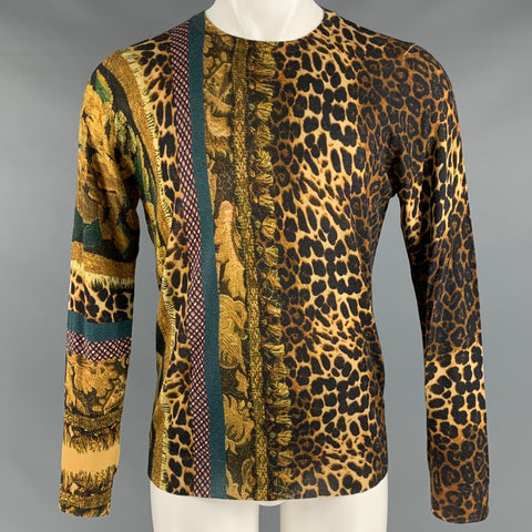 PIERRE-LOUIS MASCIA Size M Multi-Color Animal Print Crew-Neck Pullover