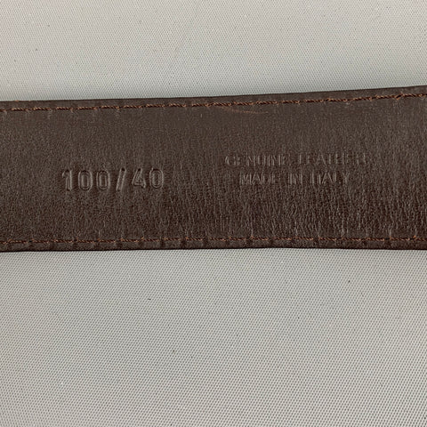 VINTAGE Size 34 Grey Taupe Leather Belt