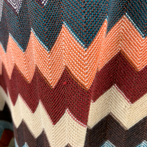 MISSONI SPORT Size 48 Multi-Color Zig Zag Wool Crew-Neck Sweater