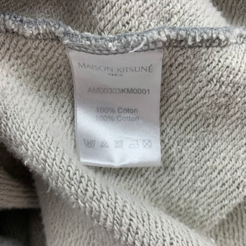 MAISON KITSUNE Size XXL Gray Cotton Crew-Neck Pullover