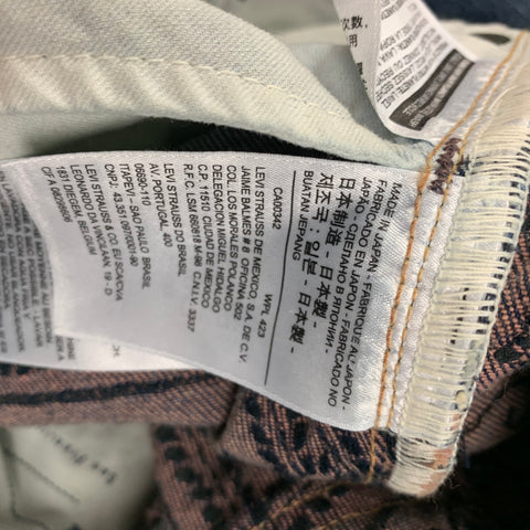 LEVI'S MADE & CRAFTED Size 32 Indigo Embroidery Cotton Jeans