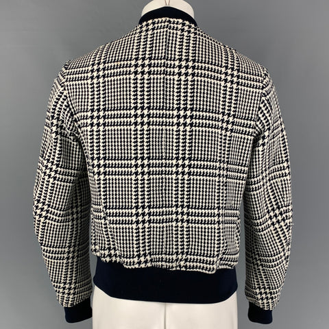 TOMORROWLAND Size M Black White Houndstooth Nylon Blend Jacket