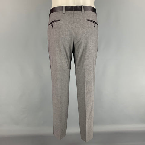 DOLCE & GABBANA Size 38 Grey Wool Blend Shawl Collar 3 Piece Tuxedo Suit