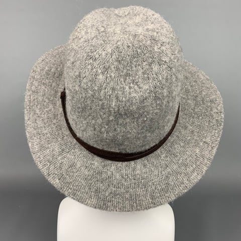 ADORA Grey Knitted Wool / Polyester Fedora Hat