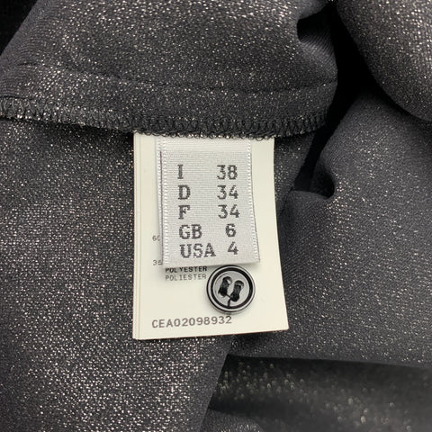CEDRIC CHARLIER Taille 4 Haut habillé en soie/polyester métallisé argenté