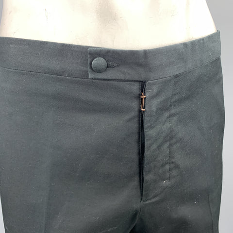 MAISON MARTIN MARGIELA Size 36 Black Cotton White Stripe Dress Pants