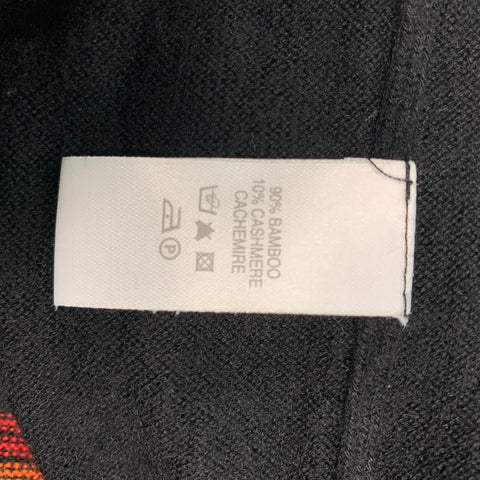 PAUL SMITH Size L Black Red Stripe Bamboo Blend Crew-Neck Pullover