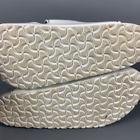 BIRKENSTOCK x PROENZA SCHOULER Size 9 White Contrast Stitch Leather Velcro Closure Sandals