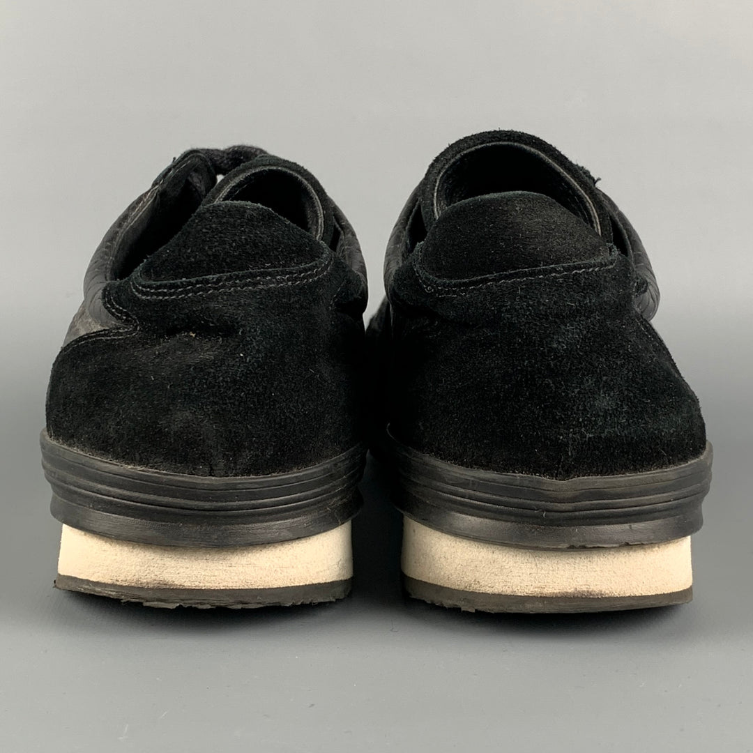 OUR LEGACY Size 11 Black Leather Sneakers