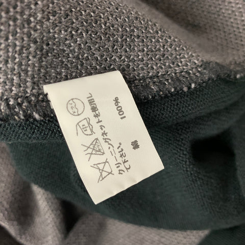 ISSEY MIYAKE Size 40 Black & Taupe Abstract Knit Crew-Neck Pullover