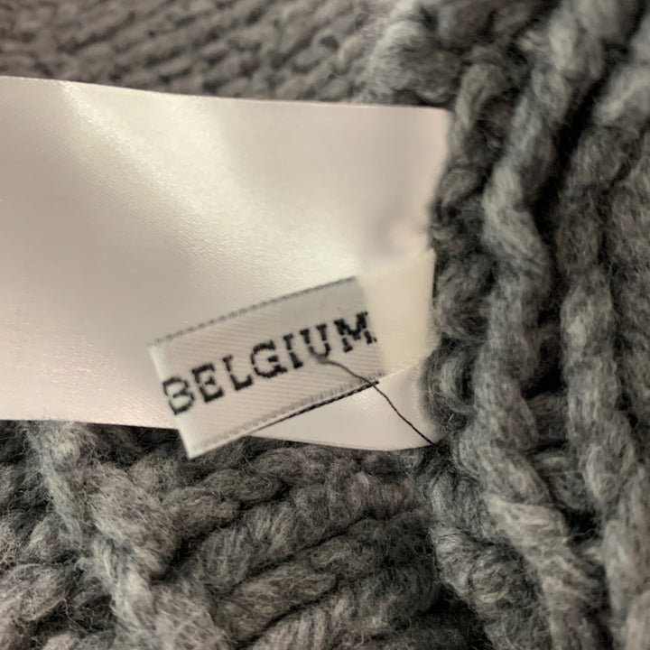 ANN DEMEULEMEESTER Taille M Pull en maille épaisse en laine vierge et cachemire gris