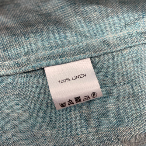 TODD SNYDER Size L Blue Linen Long Sleeve Shirt