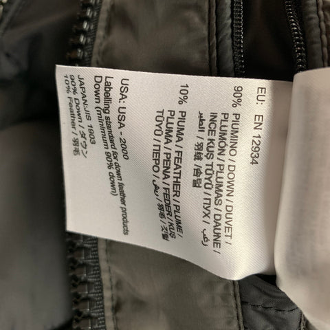 MONCLER Size L Black Quilted Polyester Notch Lapel Vest