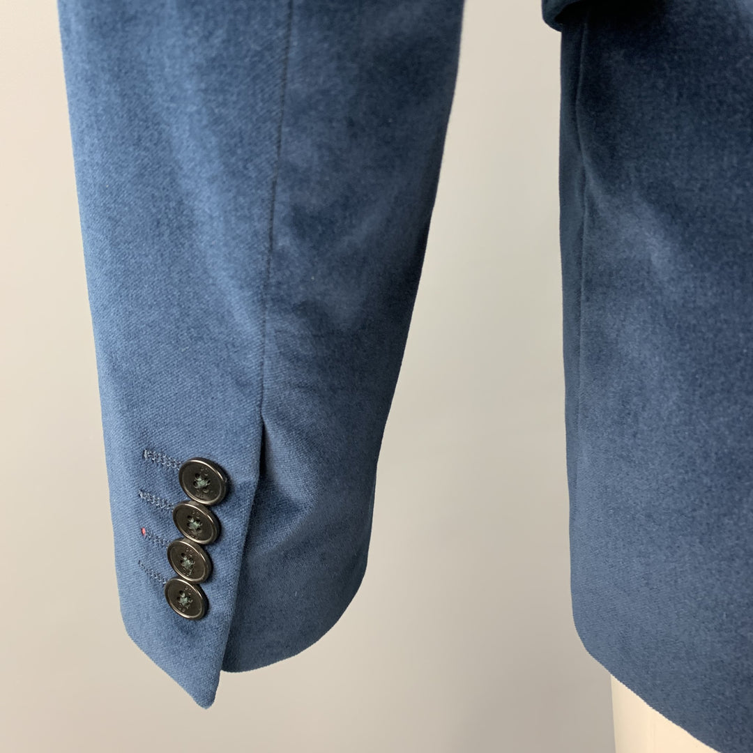 PS by PAUL SMITH Size 38 Navy Cotton Velvet Notch Lapel Sport Coat