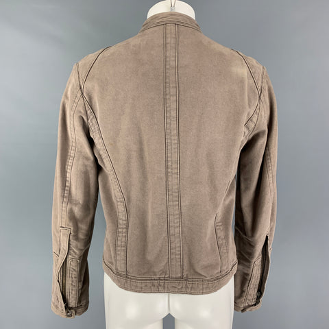 DSQUARED2 Talla 40 Chaqueta Moleskin con cremallera color topo