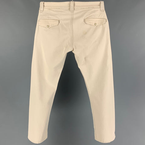 RRL by RALPH LAUREN Talla 30 Pantalones casuales de corte jean de algodón beige