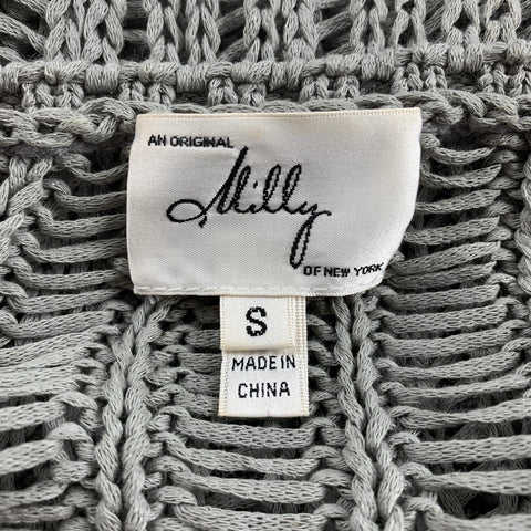 MILLY Jersey oversize de punto de algodón/acrílico gris talla S