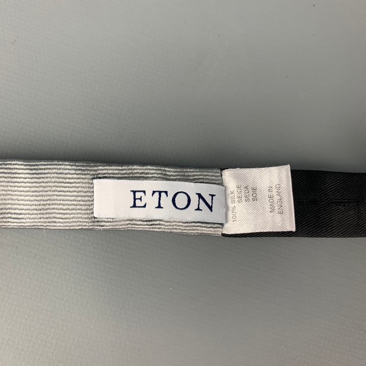 ETON Silver Silk Bow Tie