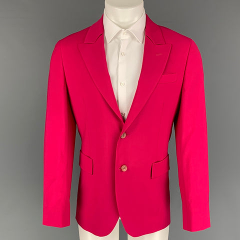 PAUL SMITH Talla 36 Abrigo deportivo regular de lana rosa