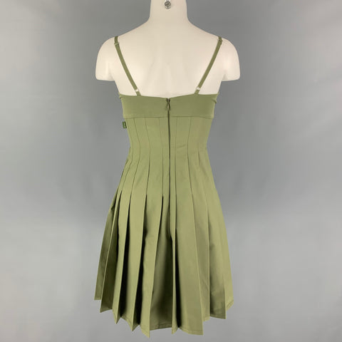 HEAVEN by MARC JACOBS Size S Green Olive Pleated Dress