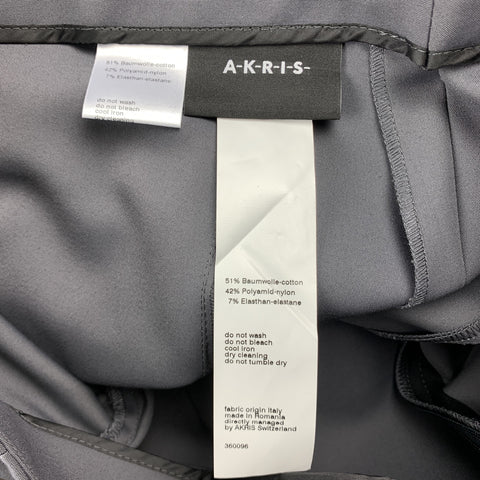 AKRIS Size 6 Grey Cotton Blend Side Zipper Dress Pants