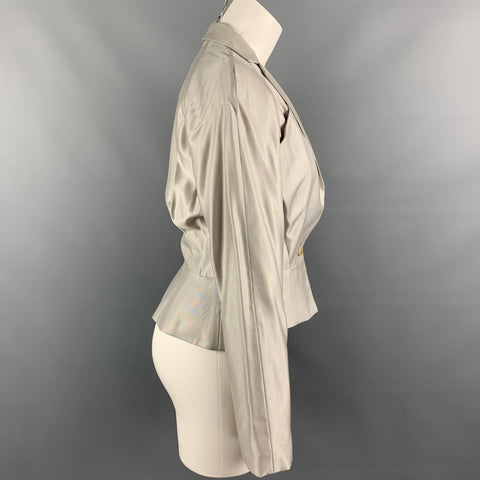 VIVIENNE WESTWOOD RED LABEL Size 6 Light Gray Viscose Blend Single Breasted Jacket
