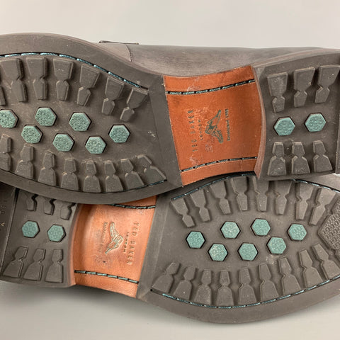 Zapatos con cordones de cuero degradado gris talla 12 de TED BAKER