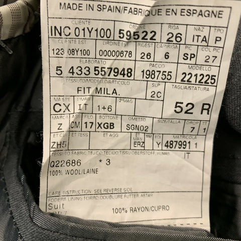 ERMENEGILDO ZEGNA Size 42 Grey Wool Single breasted 33 27 Suit