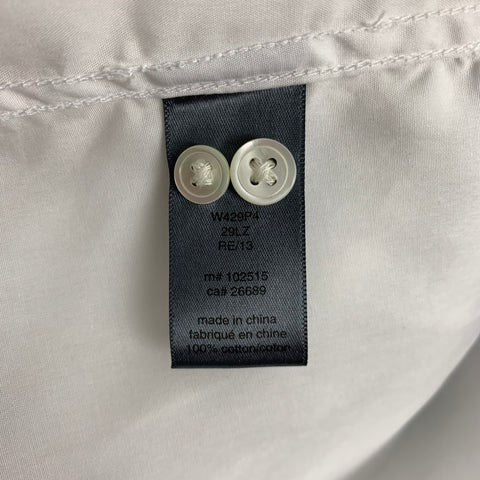 JOHN VARVATOS Size XL White & Black Cotton Tuxedo Long Sleeve Shirt