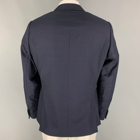 PAUL SMITH Soho Fit Size 42 Regular Navy & Black Wool Notch Lapel Sport Coat