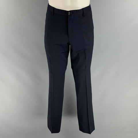 PAUL SMITH Taille 40 Costume simple boutonnage en laine marine