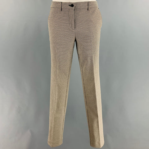 ETRO Taille 4 Pantalon habillé en coton mélangé noir beige