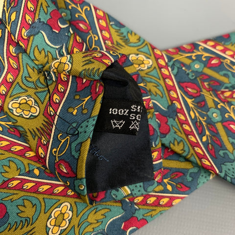 SALVATORE FERRAGAMO Multi-Color Tapestry Silk Tie