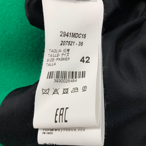 MSGM Taille 6 Manteau à double boutonnage en laine mélangée verte
