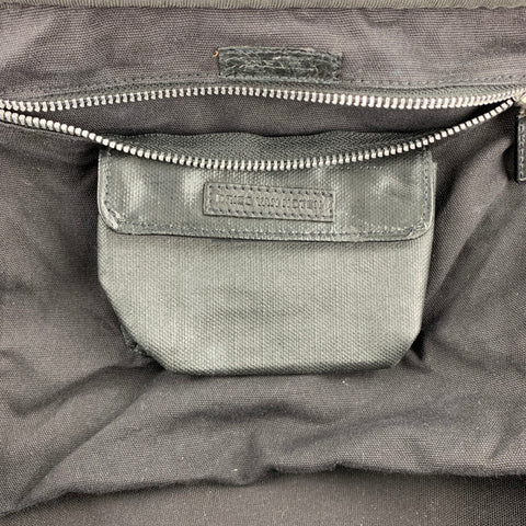 DRIES VAN NOTEN Sac de sport rectangulaire en toile enduite noire
