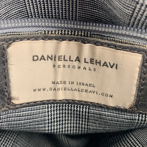 DANIELLA LEHAVI Grey Distressed Leather Cross Body Handbag