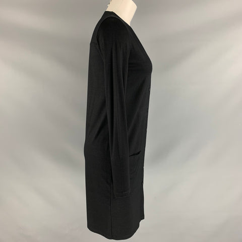 IAN RN Cárdigan liso de viscosa y elastina negro talla XS