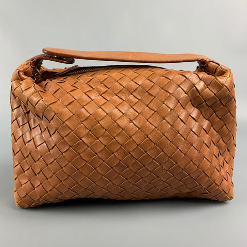 BOTTEGA VENETA Cognac Woven Leather Mini Handbag