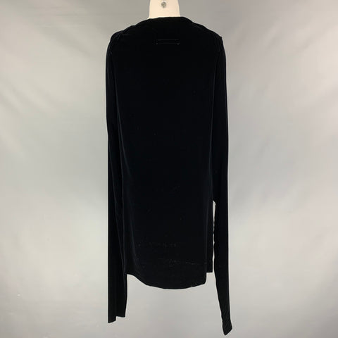 Vintage JEAN PAUL GAULTIER Size M Black Velvet Boat Neck Dress