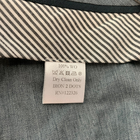 J.HILBURN Size 34 Grey Wool Flat Front Dress Pants