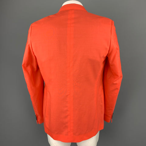 PAUL SMITH Size 42 Orange Wool Notch Lapel Sport Coat
