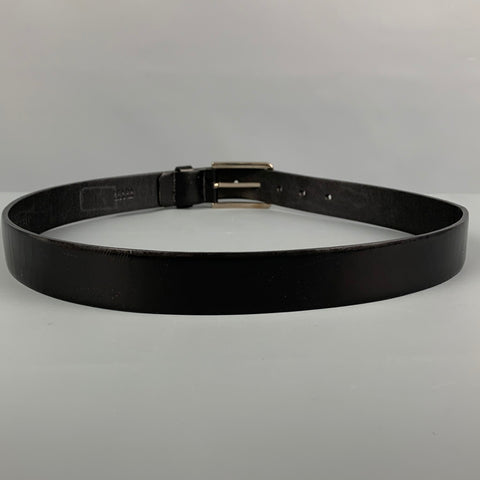 PRADA Size 33 Black Leather Belt