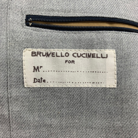 BRUNELLO CUCINELLI Size XL Khaki Quilted Polyester Nylon Vest
