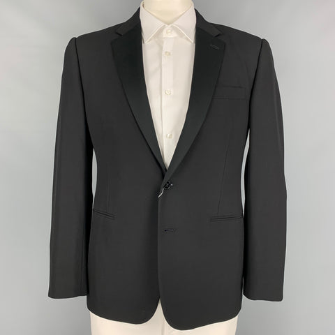 RALPH LAUREN Purple Label Taille Régulière 42 Manteau De Sport De Smoking En Laine Noire