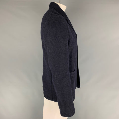 PAUL SMITH Size 42 Navy Merino Wool Single breasted Jacket