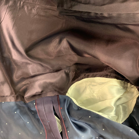PAUL SMITH Taille 40 Costume à revers cranté en laine / mohair aubergine régulier